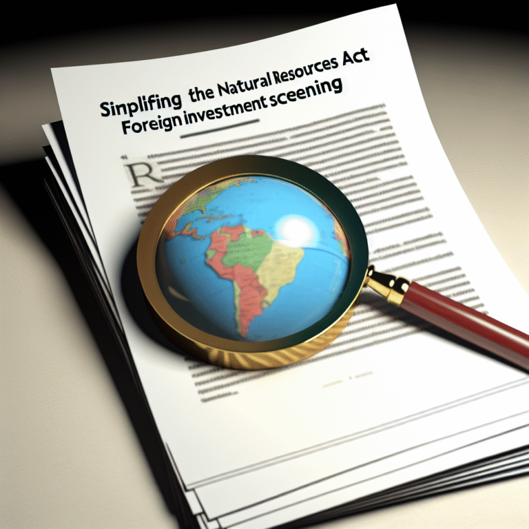 Simplifying the Natural Resources Act for Foreign Investment Screening