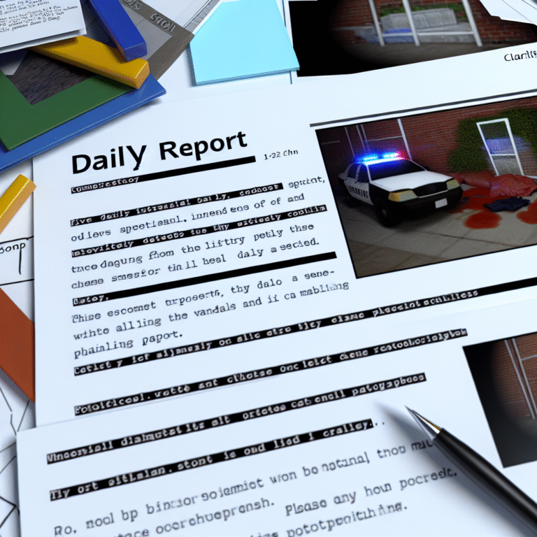 Daily Report: Vandalism and Theft Incidents Summary Daily Report: Vandalism and Theft Incidents Summary