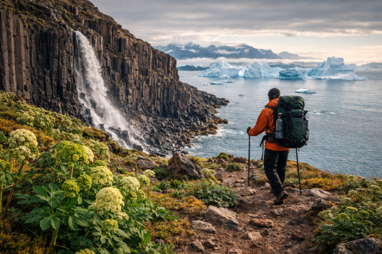 A Coastal Hike Through Greenland’s Volcanic Landscape